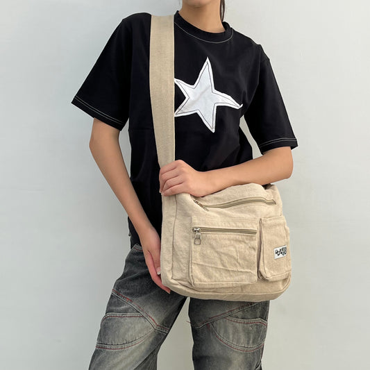 Beige Messenger Bag